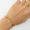 Golden Bow Charm Bracelet