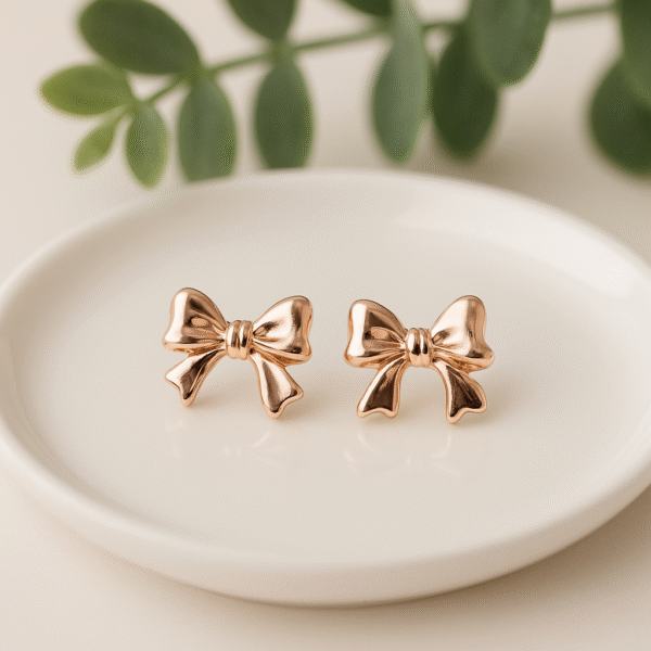 Rosé Ribbons Stud Earrings Rosé Ribbons Stud Earrings