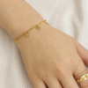 Golden Bow Charm Bracelet