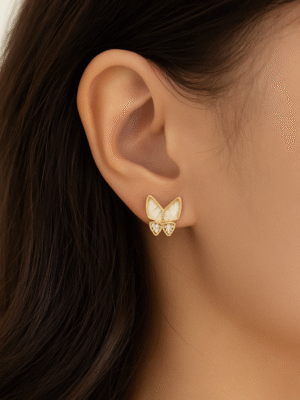 Ivory Flutter Studs
