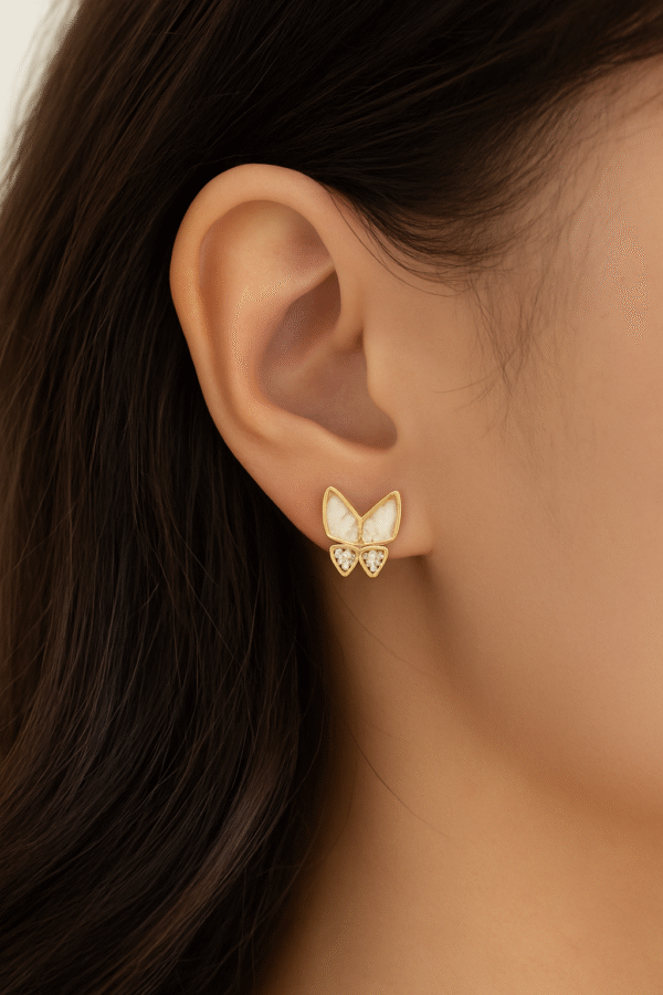 Ivory Flutter Studs Ivory Flutter Studs