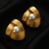 Aurora Luxe Pearl Twist Studs