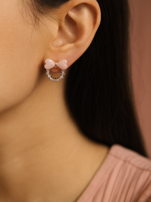 Celestia Bowdrop Earrings (Pink)