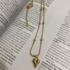 Gold Heart Chain Necklace