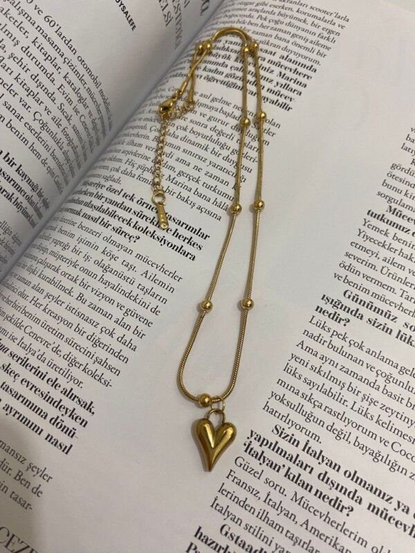 Gold Heart Chain Necklace